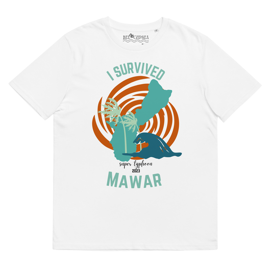 Typhoon Mawar Eco-Friendly back graphic Tee in white